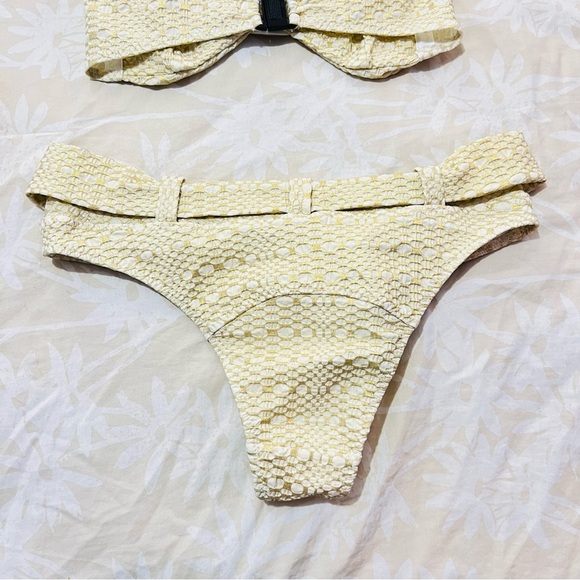 Lisa Marie Fernandez | Buckle Bandeau Metallic Bikini Set - Size 1 2-4 - Picture 5 of 7